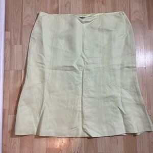 Ann Taylor Linen Blend Fit Flare Skirt Size 16 Minimalist Neutral New With Tags